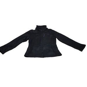 CB Sports Women's Sz S Full Zip Long Sleeve Fleece LIned Jacket Black Purple Zip